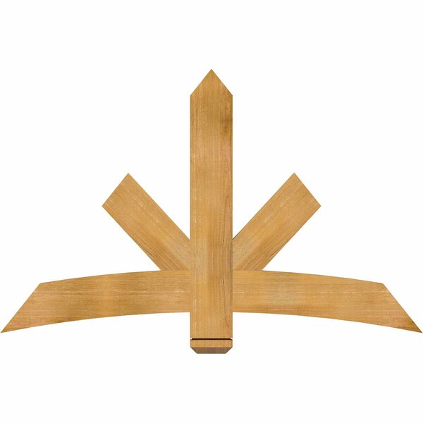 Ekena Millwork Alberta Rough Sawn Timber Gable Bracket, Western Red Cedar, 60"W x 38"H x 2"D x 6"F, 15/12 Pitch GBW060X38X0206ALB00RWR - main